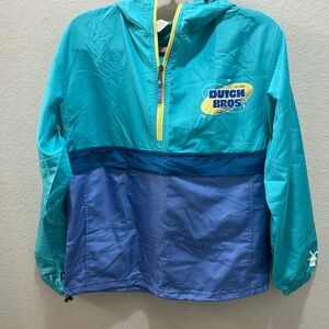 Dutch Bros Aqua Jacket with Mustard Trim